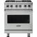 Front. Viking - 5-Series 4.7 Cu. Ft. Self-Cleaning Freestanding Dual Fuel Convection Range - Arctic Gray.