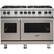Front. Viking - Professional 5 Series Freestanding Double Oven Gas Convection Range - Pacific Gray.