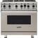 Front. Viking - Professional 5 Series 5.1 Cu. Ft. Freestanding LP Gas Convection Range - Pacific Gray.
