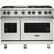Front. Viking - Professional 5 Series Freestanding Double Oven Gas Convection Range - Arctic Gray.