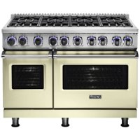 Viking - Professional 7 Series 7.3 Cu. Ft. Freestanding Double Oven Dual Fuel LP Gas Convection Range with Self-Cleaning - Vanilla Cream - Front_Zoom