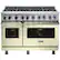 Front. Viking - 48"W 7-Series Dual Fuel Self-Clean Range-8 Burners-LP - Vanilla Cream.