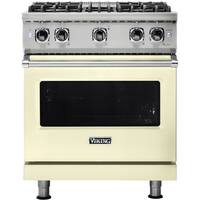 Viking - Professional 5 Series 4.0 Cu. Ft. Freestanding Gas Convection Range - Vanilla Cream - Front_Zoom