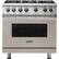 Front. Viking - Professional 5 Series 5.1 Cu. Ft. Freestanding LP Gas Convection Range - Pacific Gray.