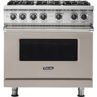 Viking - Professional 5 Series 5.1 Cu. Ft. Freestanding Gas Convection Range - Pacific Gray - Front_Zoom