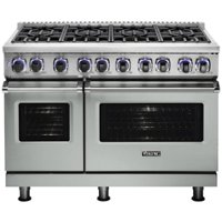 Viking - Professional 7 Series 7.3 Cu. Ft. Freestanding Double Oven Dual Fuel LP Gas Convection Range with Self-Cleaning - Arctic gray - Front_Zoom