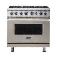 Viking - Professional 7 Series 5.6 Cu. Ft. Freestanding Dual Fuel True Convection Range with Self-Cleaning - Pacific gray - Front_Zoom