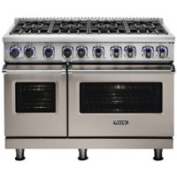 Viking - Professional 7 Series 7.3 Cu. Ft. Freestanding Double Oven Dual Fuel LP Gas Convection Range with Self-Cleaning - Pacific gray - Front_Zoom