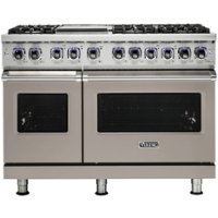 Viking - Professional 7 Series Freestanding Double Oven Gas Convection Range - Pacific gray - Front_Zoom