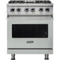 Viking - 5-Series 4.7 Cu. Ft. Self-Cleaning Freestanding Dual Fuel Convection Range - Arctic Gray