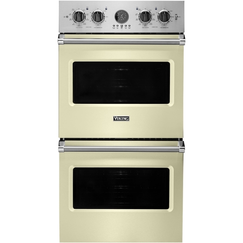 Viking - Professional 5 Series 27" Built-In Double Electric Convection Wall Oven - Vanilla Cream