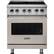 Front. Viking - Professional 5 Series 4.7 Cu. Ft. Freestanding Electric Induction True Convection Range with Self-Cleaning - Pacific Gray.
