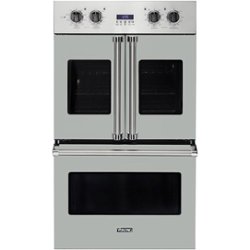 Viking - Professional 7 Series 30" Built-In Double Electric Convection Wall Oven - Arctic gray - Front_Zoom