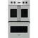 Front. Viking - Professional 7 Series 30" Built-In Double Electric Convection Wall Oven - Arctic Gray.