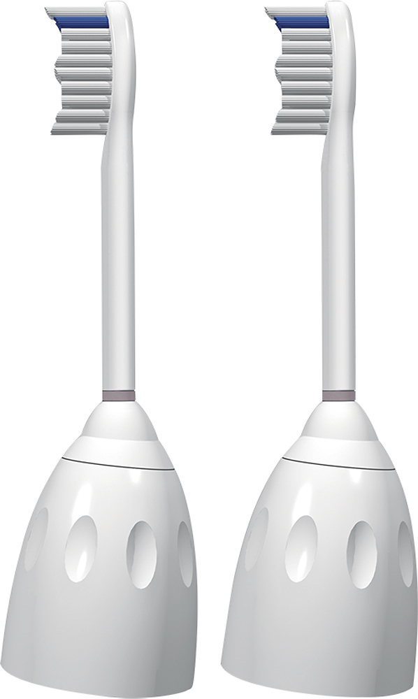 Angle View: Philips Sonicare - E-Series Standard Sonic Toothbrush Heads (2-Pack) - White