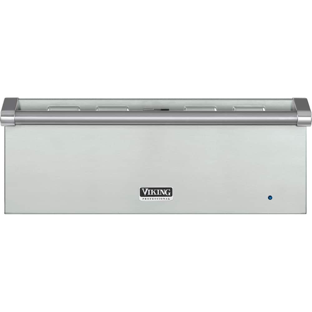 Front. Viking - Professional 5 Series 26" Warming Drawer - Arctic Gray.