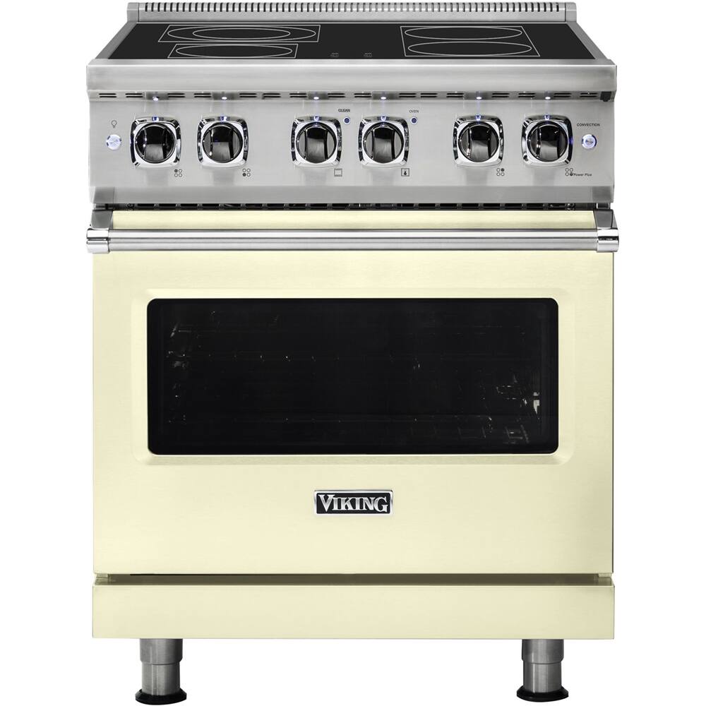 Viking - Professional 5 Series 4.7 Cu. Ft. Freestanding Electric True Convection Range with Self-Cleaning - Vanilla Cream - Front_Zoom