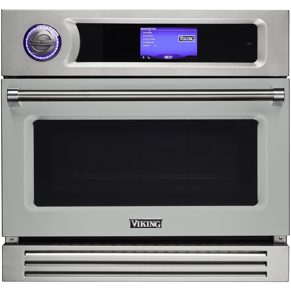 Viking – Professional TurboChef 30″ Built-In Single Electric Convection Oven – Arctic Gray