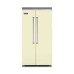 Viking - Professional 5 Series Quiet Cool 25.3 Cu. Ft. Side-by-Side Built-In Refrigerator - Vanilla Cream - Front_Standard