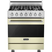 Viking - 3 Series 4.7 Cu. Ft. Self-Cleaning Freestanding Dual Fuel Convection Range - Vanilla Cream - Front_Zoom