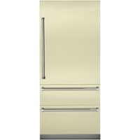 Viking - Professional 7 Series 20 Cu. Ft. Bottom-Freezer Built-In Refrigerator - Vanilla cream - Front_Zoom