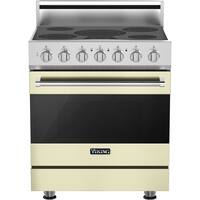 Viking - 3 Series 4.7 Cu. Ft. Freestanding Electric True Convection Range with Self-Cleaning - Vanilla Cream - Front_Zoom