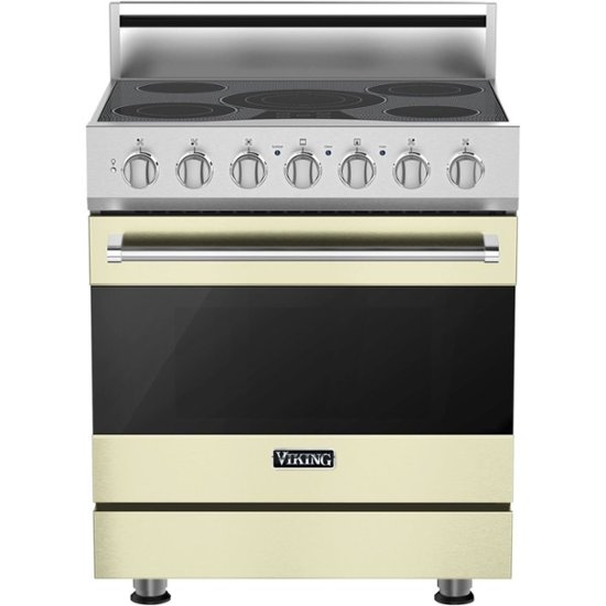 Viking – 3 Series 4.7 Cu. Ft. Freestanding Electric True Convection Range with Self-Cleaning – Vanilla Cream