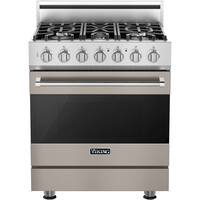 Viking - 3 Series 4.0 Cu. Ft. Freestanding Gas Convection Range with Self-Cleaning - Pacific Gray - Front_Zoom