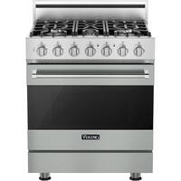 Viking - 3 Series 4.0 Cu. Ft. Freestanding Gas Convection Range with Self-Cleaning - Arctic Gray - Front_Zoom