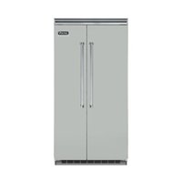 Viking - Professional 5 Series Quiet Cool 25.3 Cu. Ft. Side-by-Side Built-In Refrigerator - Arctic Gray - Front_Zoom