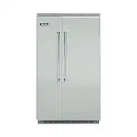 Viking - Professional 5 Series Quiet Cool 29.1 Cu. Ft. Side-by-Side Built-In Refrigerator - Arctic Gray - Front_Zoom