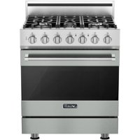 Viking - 3 Series 4.7 Cu. Ft. Freestanding Dual Fuel LP Gas True Convection Range with Self-Cleaning - Arctic gray - Front_Zoom