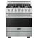 Front. Viking - 3 Series 4.7 Cu. Ft. Self-Cleaning Freestanding Dual Fuel LP Gas Convection Range - Arctic Gray.