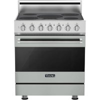 Viking - 3 Series 4.7 Cu. Ft. Freestanding Electric True Convection Range with Self-Cleaning - Arctic Gray - Front_Zoom