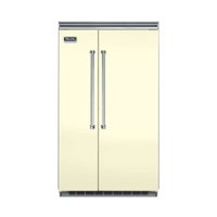 Viking - Professional 5 Series Quiet Cool 29.1 Cu. Ft. Side-by-Side Built-In Refrigerator - Vanilla Cream - Front_Zoom