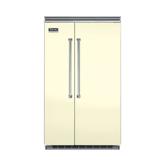 Viking – Professional 5 Series Quiet Cool 29.1 Cu. Ft. Side-by-Side Built-In Refrigerator – Vanilla Cream