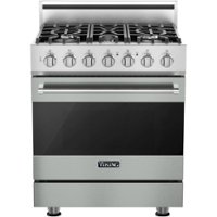 Viking - 3 Series 4.7 Cu. Ft. Freestanding Dual Fuel True Convection Range with Self-Cleaning - Arctic gray - Front_Zoom