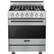 Front. Viking - 3 Series 4.7 Cu. Ft. Self-Cleaning Freestanding Dual Fuel Convection Range - Arctic Gray.