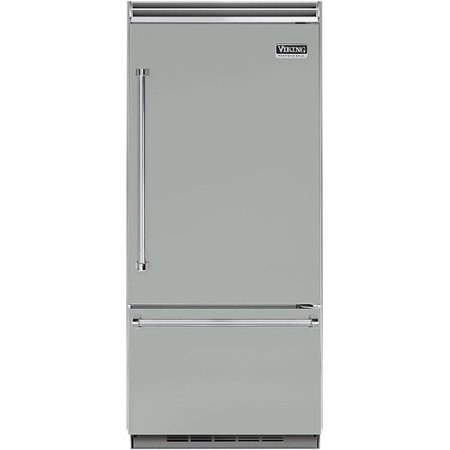 Viking - Professional 5 Series Quiet Cool 20.4 Cu. Ft. Bottom-Freezer Built-In Refrigerator - Arctic Gray