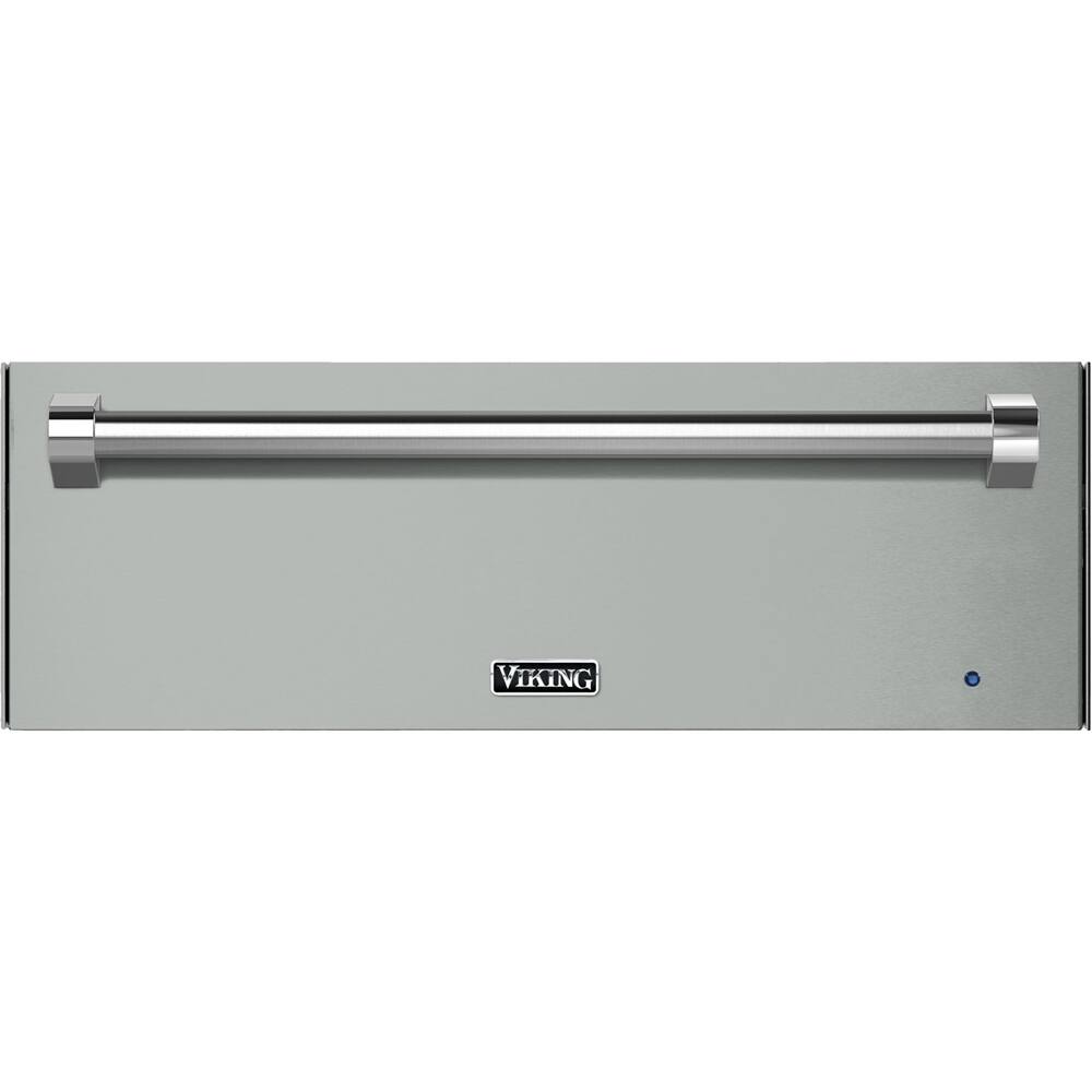 Front. Viking - 29" Warming Drawer - Arctic Gray.