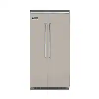 Viking - Professional 5 Series Quiet Cool 25.3 Cu. Ft. Side-by-Side Built-In Refrigerator - Pacific Gray - Front_Zoom