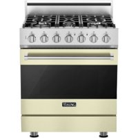 Viking - 3 Series 4.0 Cu. Ft. Freestanding LP Gas Convection Range with Self-Cleaning - Vanilla Cream - Front_Zoom