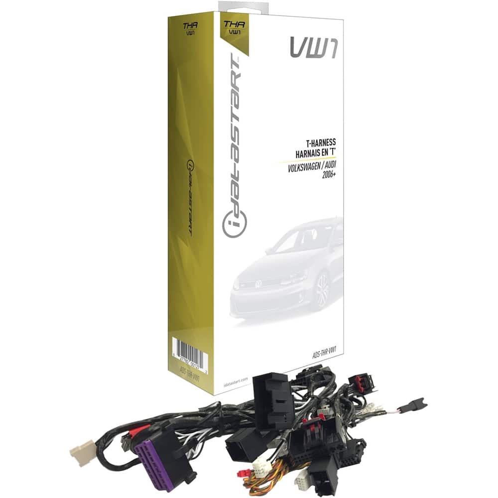 Front. iDatalink - Wiring Harness for Select Audi and Volkswagen Vehicles - Black.