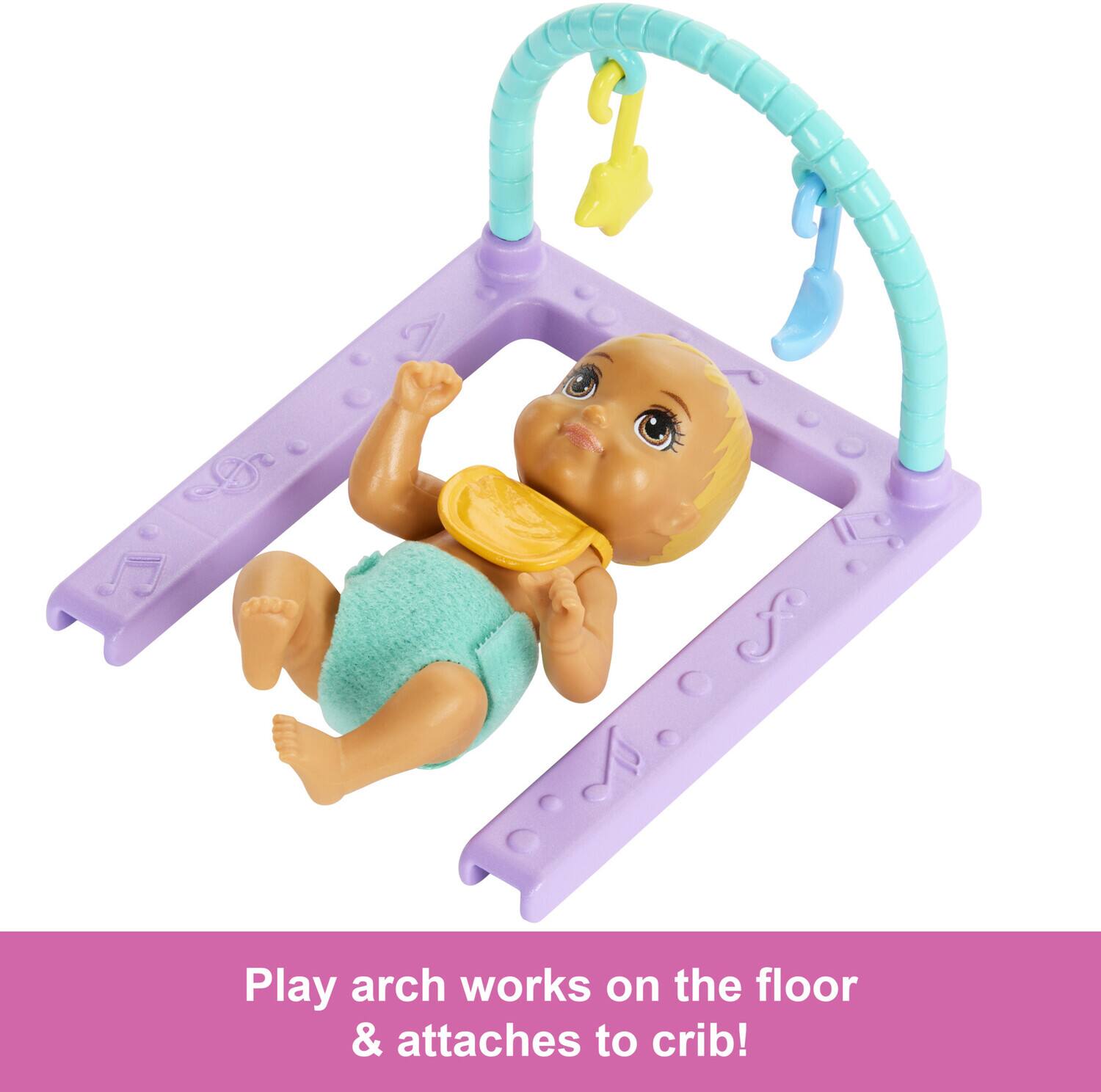 Play arch works on the floor & attaches to crib!