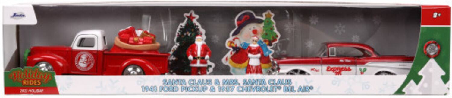 Holiday Rides  
2021  
Santa Claus & Mrs. Santa Claus  
1941 Ford Pickup & 1957 Chevrolet Bel Air