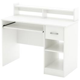Hivvago - Contemporary Home Office Computer Desk Wood Finish - White