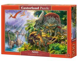 Castorland - 500 Piece Jigsaw Puzzle, Dinosaur Valley, Prehistoric scenery, dinosaur puzzle, prehistoric animal, B-53643 - Red