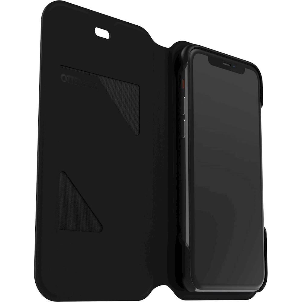 Alt View 14. OtterBox - Strada Series Via Folio Case for Apple® iPhone® 11 Pro - Black Night.