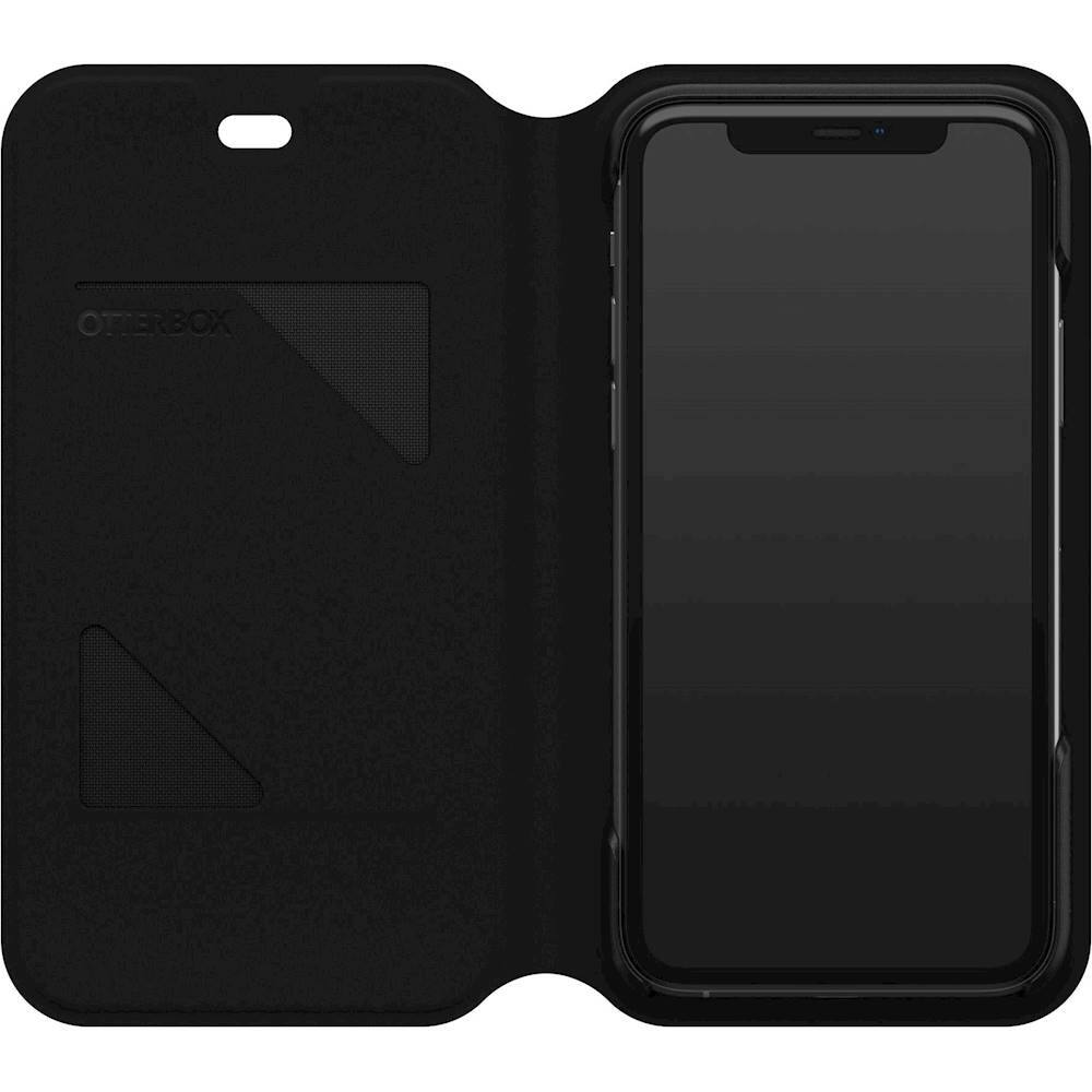 Alt View 15. OtterBox - Strada Series Via Folio Case for Apple® iPhone® 11 Pro - Black Night.