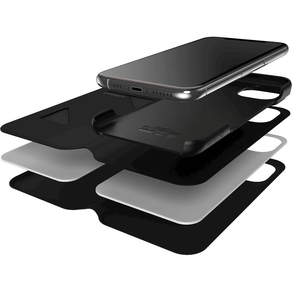 Alt View 19. OtterBox - Strada Series Via Folio Case for Apple® iPhone® 11 Pro - Black Night.